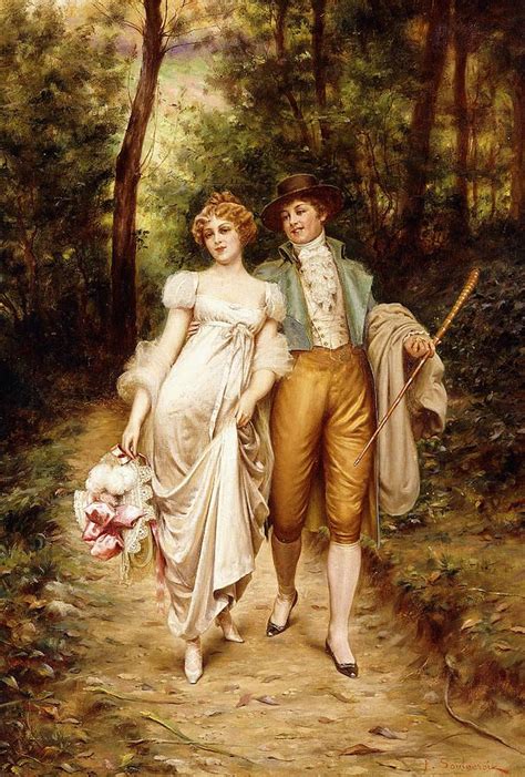 Courtship By Joseph Frederic Charles Soulacroix Romantic Paintings