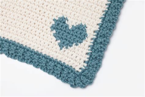 Little Heart Baby Blanket Crochet Pattern Security Blanket Etsy Canada