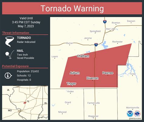 Nws Lincoln Il On Twitter Tornado Warning Including Chatham Il