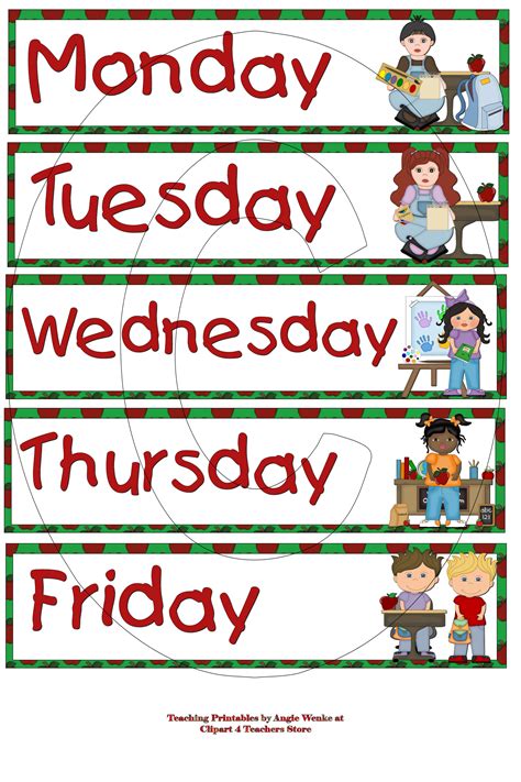 Days Of The Week Clipart 13 Clipart Station