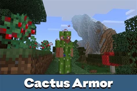 Cactus Armor And Sword Mod For Minecraft Pe Addons For Minecraft Pe
