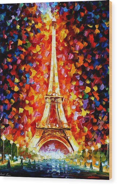 Paris Eiffel Tower Lighted Painting By Leonid Afremov