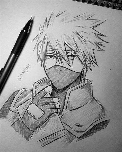Kakashi Drawing Naruto Sketch Drawing Naruto Drawings Art Drawings