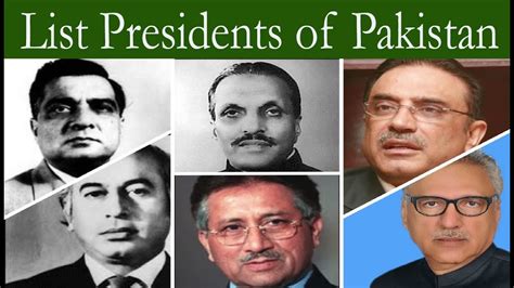 List All Presidents Of Pakistan Isakandar Mirza To Arif Ur Rehman Alvi