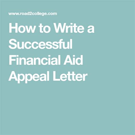 How To Write A Successful Financial Aid Appeal Letter Scholarships