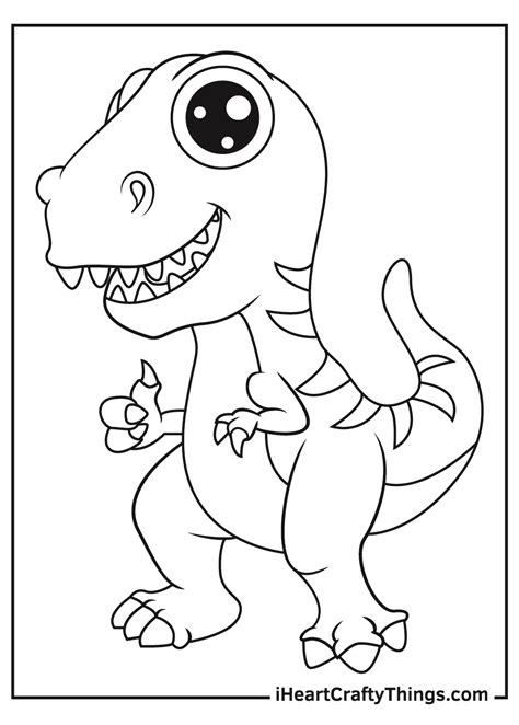 Cute Dinosaurs Coloring Pages Updated