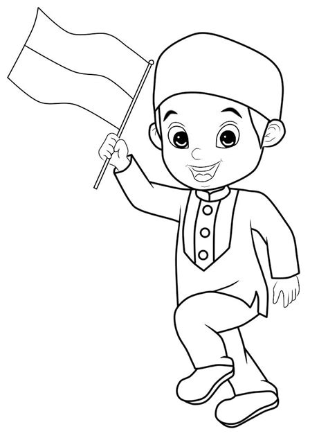 Negaraku Indonesia Merdeka Coloring Book Pages Coloring Pages For