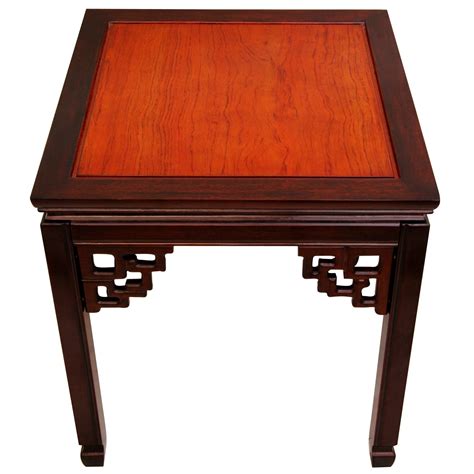 Oriental Furniture Rosewood Square Ming Table Two Tone Ebay