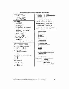 Ap Chemistry Formula Sheet Gk Pinterest