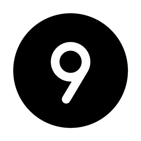 Number Circle Nine Fill Vector Svg Icon Svg Repo