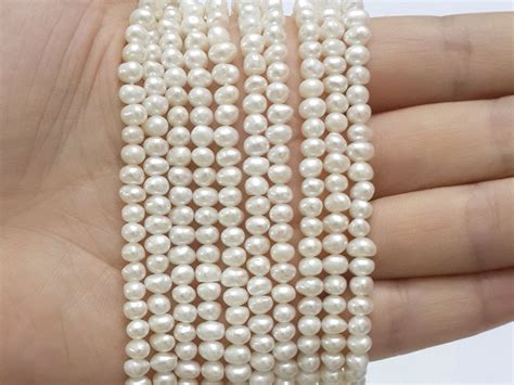 4 5mm Pearls White Pearl Beads Rosary Pearl Genuine Pearl Small