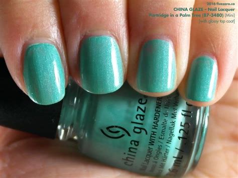 china glaze nail lacquer in partridge in a palm tree with top coat swatch by fivezero ca
