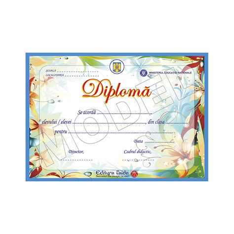 Diploma Scolara Model 7 090 Ron Editura Taida Iasi Librarie Virtuala