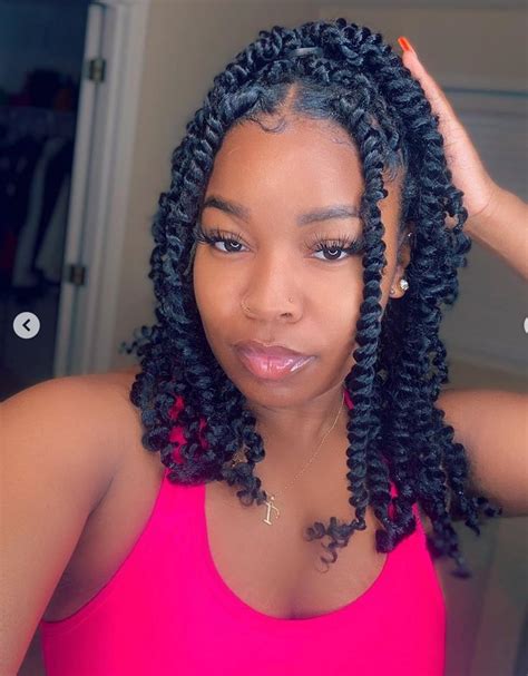 Shoulder Length Passion Twist Braids Hair Twist Styles Girls