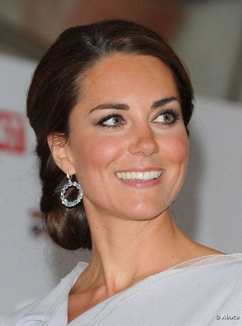 Kate Middleton Had Her Hair In A Chignon With Nude Lipstick And Heavy