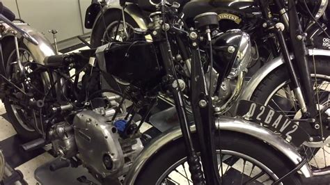 1951 Vincent Comet Motorcycle Waiting Patiently For