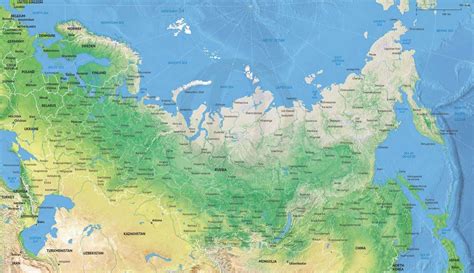 Vector Map Russia Political With Shaded Relief One Stop Map