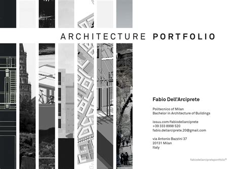 Architecture Portfolio Cover Page Template Portal Tutorials