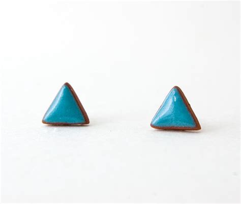Turquoise Triangle Earring Triangle Earrings Turquoise Etsy Uk