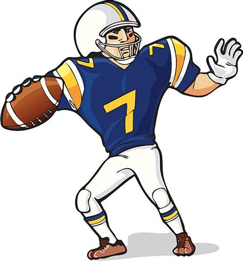 Best American Football Player Illustrations Royalty Free Vector