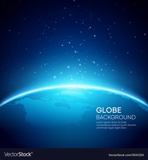 Blue Globe Earth Background Royalty Free Vector Image