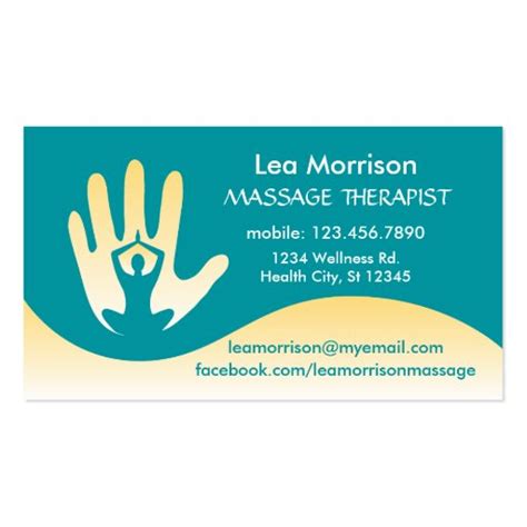 Modern Massage Therapist Business Card Zazzle