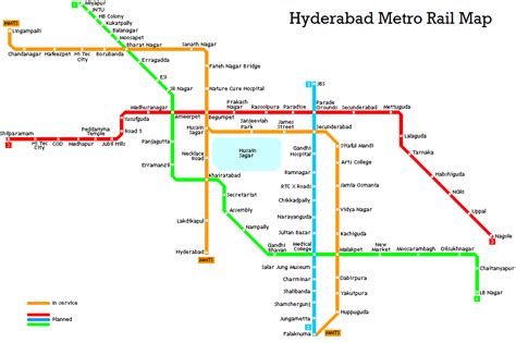 Hyderabad Metro Rail Works Hyderabad Metro Map
