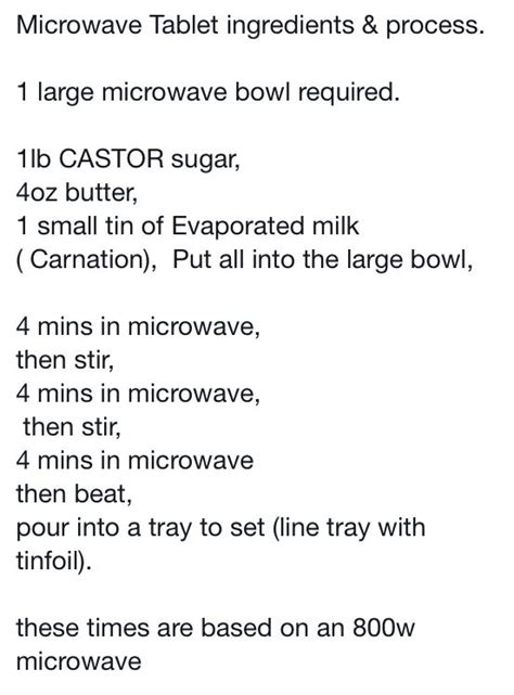 Microwave tablet | Tablet recipe, Scottish recipes, Microwave baking