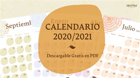 En el formato que más le convenga pdf. CALENDARIO 2020-2021(Descargable PDF+Gratis) - Alere Vital