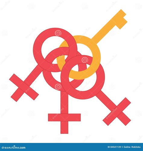 Sex Money Cling Symbol Gender Man And Woman Connected Symbol Male And Female Abstract Symbol