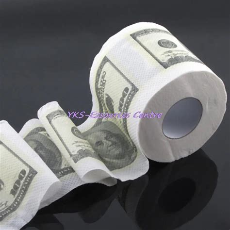 1pc One Hundred Dollar Bill Toilet Paper Novelty Fun 100 Tp Money Roll