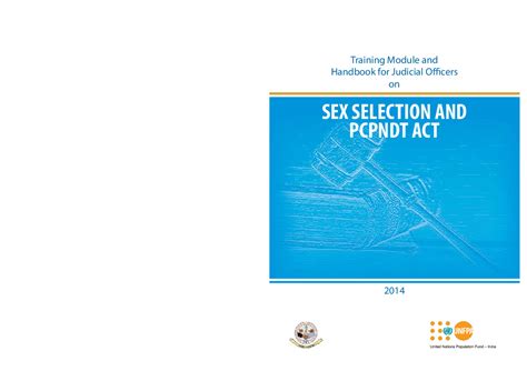 Unfpa India Training Module And Handbook For Judicial Officers On Sex Selection And Pcpndt Act