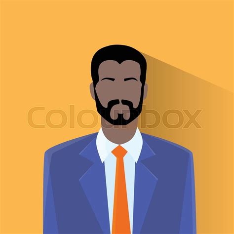 Profile Icon Male Avatar Man African Stock Vector Colourbox