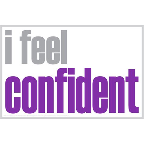 I Feel Confident Poster Ism P Inspired Minds