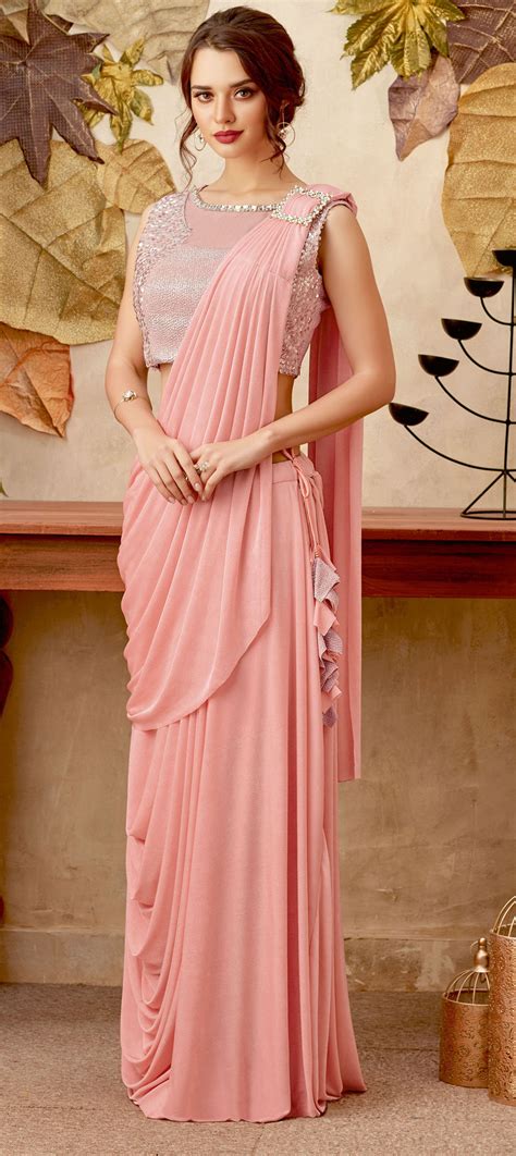 buy indo western ready to wear saree in stock