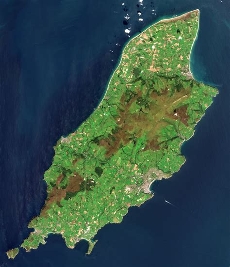 Topographical map of the isle of man showing roads, rail tracks, geographic features, and towns. Satellite map of the Isle of Man : MapPorn