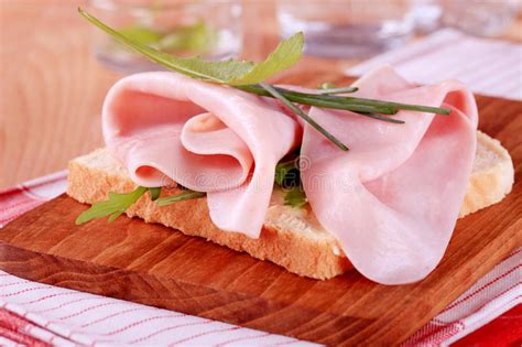 Ham Sandwich Stock Image Image Of Meat Faced Slices 16598349
