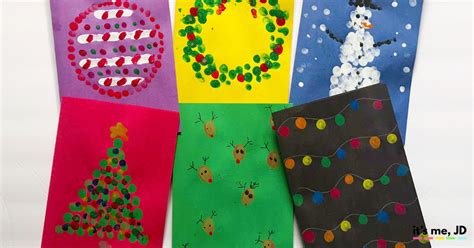 Make a few homemade christmas cards to give to close family as part of their christmas gifts. 6 Fun Fingerprint Christmas Card Ideas That Kids Can Make