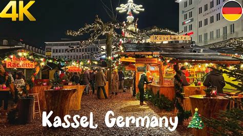 Kassel Germany Christmas Market Walking Tour 4k 60fps Youtube