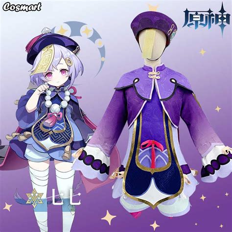 Anime Genshin Impact Qiqi Zombies Freeze Back Into The Night Game Suit