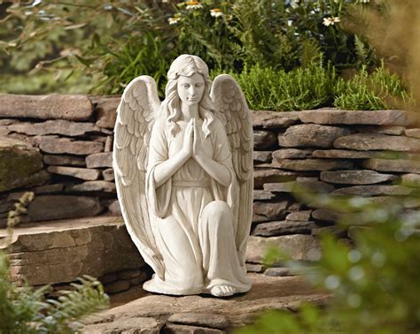 Essential Garden 27" Kneeling Angel Statuary - Outdoor ...