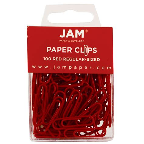 Jam Standard Paper Clips Red 2pack Small 1 Inch