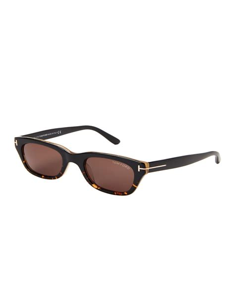 Tom Ford Snowdon Tf237 Black Rectangular Sunglasses In Brown For Men Lyst