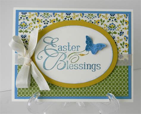 Send your easter blessings to family and friends with this beautiful spring themed greeting card featuring a lovely floral. Easter Blessings | Easter cards handmade, Easter blessings, Easter cards