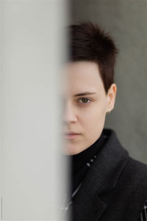 Young Lesbian Woman In Closeup Del Colaborador De Stocksy Alexey Kuzma Stocksy