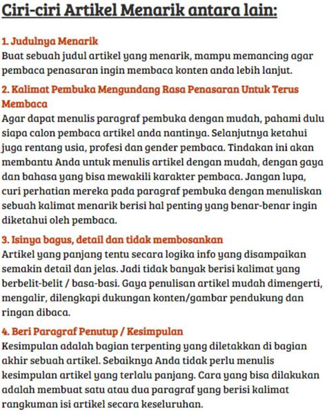12 Contoh Artikel Singkat Yang Baik Menarik Serta Strukturnya Mobile