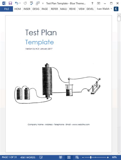 test plan templates ms wordexcel templates forms