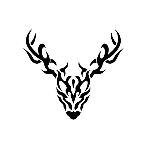 Tribal Deer Logo Tattoo Design Stencil Vector Illustration 16189178