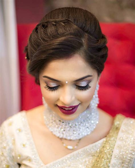 Unique High Bun Hairstyle For Indian Wedding With Simple Style Best