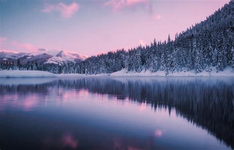 Landscape Winter Lake Wallpapers Hd Desktop And Mobile